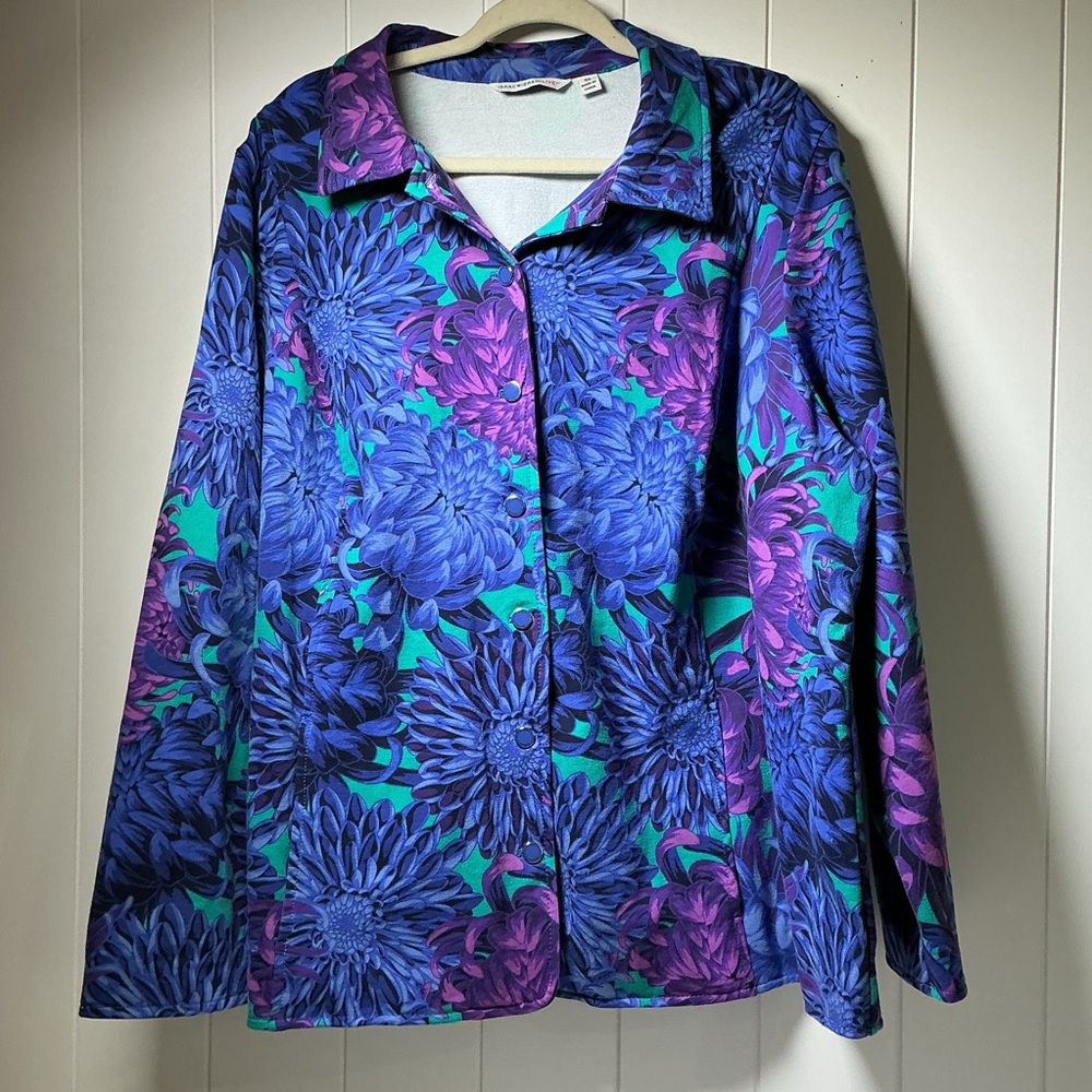 Isaac Mizrahi Live Cardigan Jacket Women's Plus Size 3X Blazer Floral